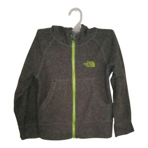 The North Face Kids Charcoal Hoodie with Neon Accents Size XXS 5